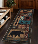 yihouse washable rustic cabin runner rug 2x6 hallway, main product view