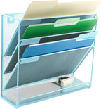 EASEPRES Desk File Organizer Mesh 4-Tier, Hanging Wall Mount Document by EASEPRES