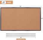 Board2by Extra Large Cork Bulletin Board 96" X 48", Foldable Notice Pin Board - Image 3