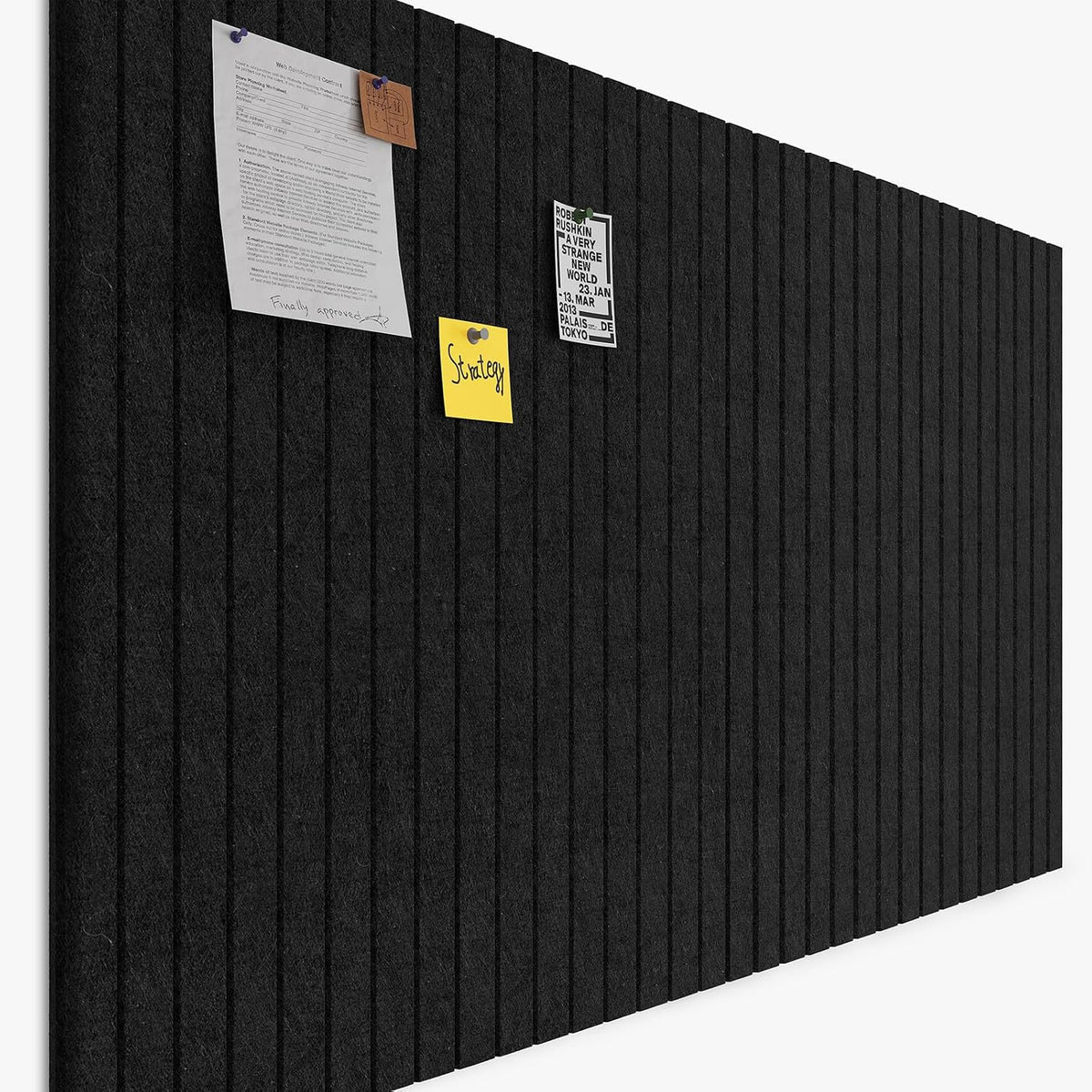 Felt Cork Board for Wall, 12 Pack Large Bulletin Board, Slat Wall Paneling, C...