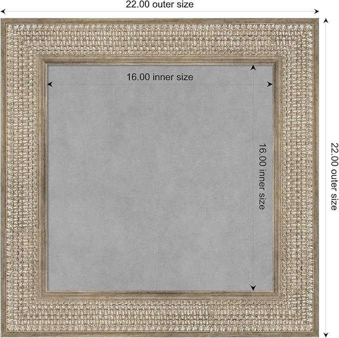 Amanti Art Silver Framed Magnetic Board 22x22 Small Vision Board - Image 4