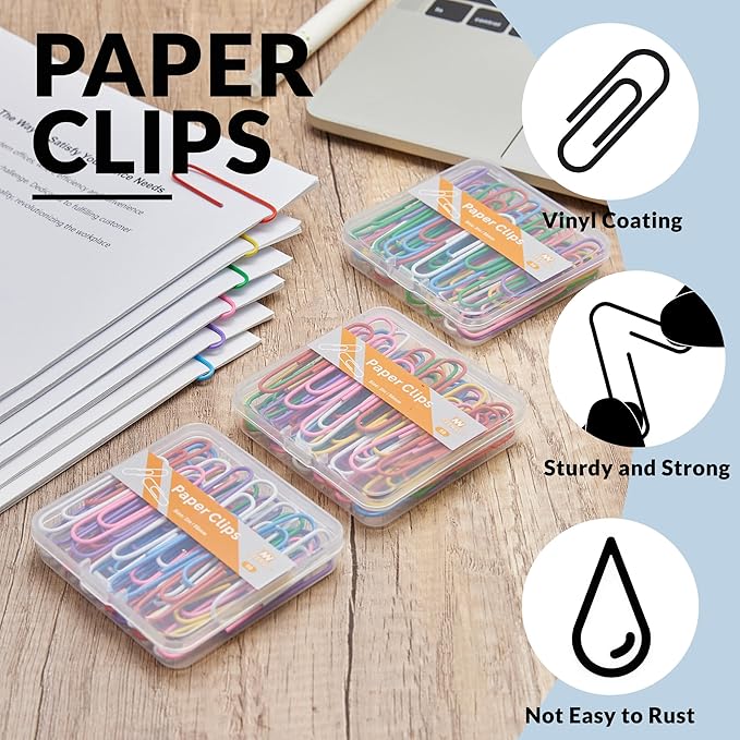 NEEWAY Colorful Large Paper Clips, 2 Inch Jumbo Paper Clips, 3 Pack of 50 - Image 4