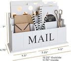 BLU MONACO | White Wooden Mail Organizer - Image 6