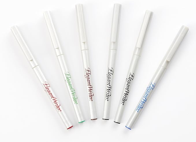 Speedball 2882 Elegant Writer 6 Medium Calligraphy Markers Set - Image 3