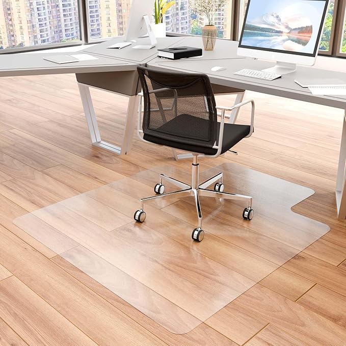 100pointONE Office Chair Mat for Hardwood Floor, Easy Glide Computer Chair by 100pointONE