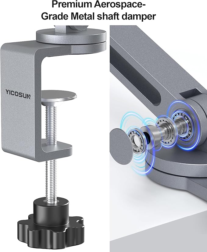 YICOSUN Tablet Arm Mount with Super Grip, Adjustable Foldable Holder & Heavy - Image 4