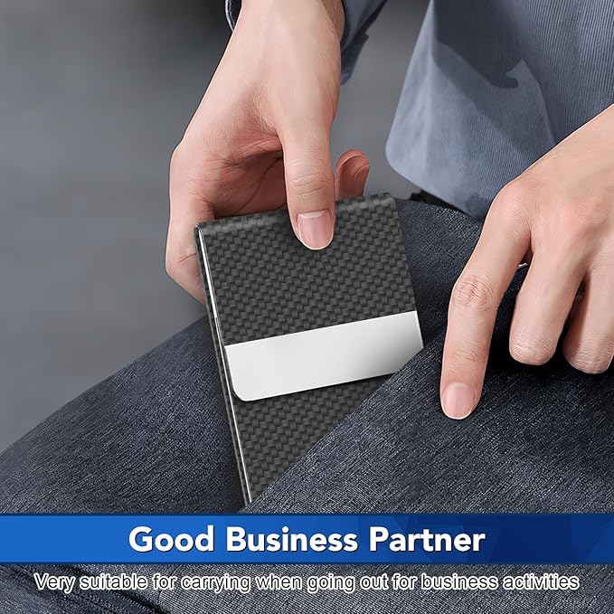 DMFLY Business Card Holder, Metal Slim Business Card Case, Pocket Card Holder - Image 7