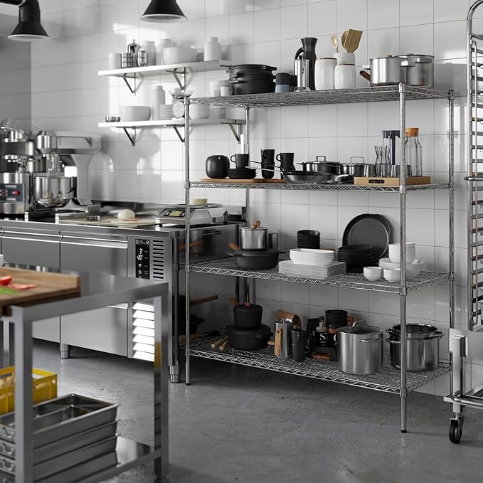 Regal Altair 24" Deep x 54" Wide x 64" Height Wire Shelving Kit | 4-Tier | NSF - Image 5
