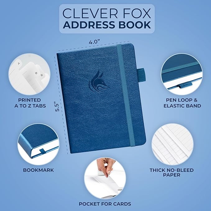Clever Fox Address Book with alphabetic tabs - Image 2