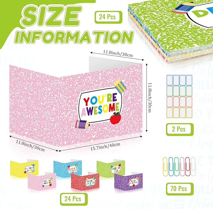 Cinrobiye 24 Pcs Inspirational Privacy Folders Standard - Image 2
