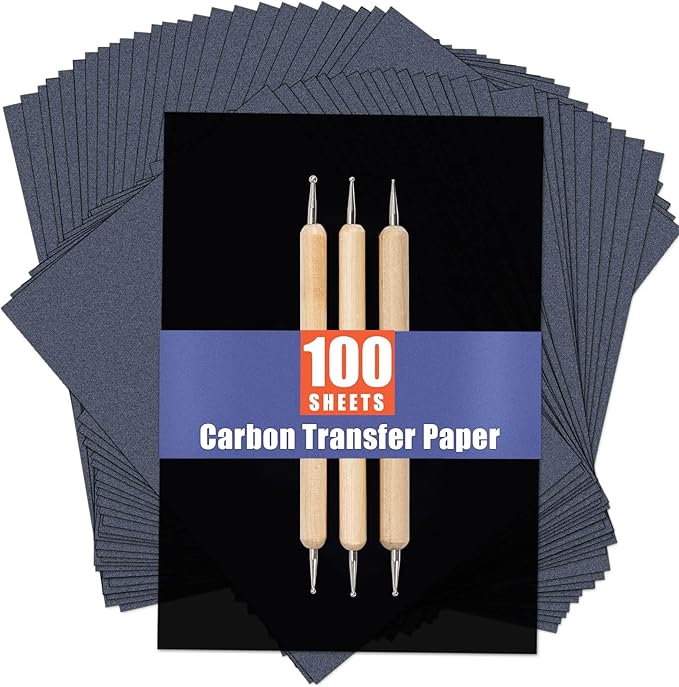 psler 100 Sheets Carbon Paper Sheets, Carbon Transfer Paper by PSLER