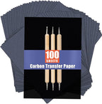psler 100 Sheets Carbon Paper Sheets, Carbon Transfer Paper by PSLER