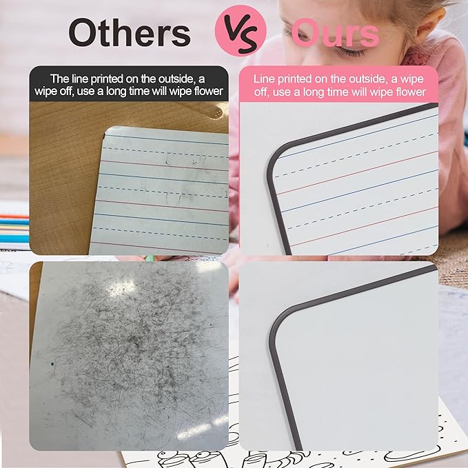 Dry Erase Boards 6 Pack, Double Sided Magnetic Small Whiteboards - Image 6