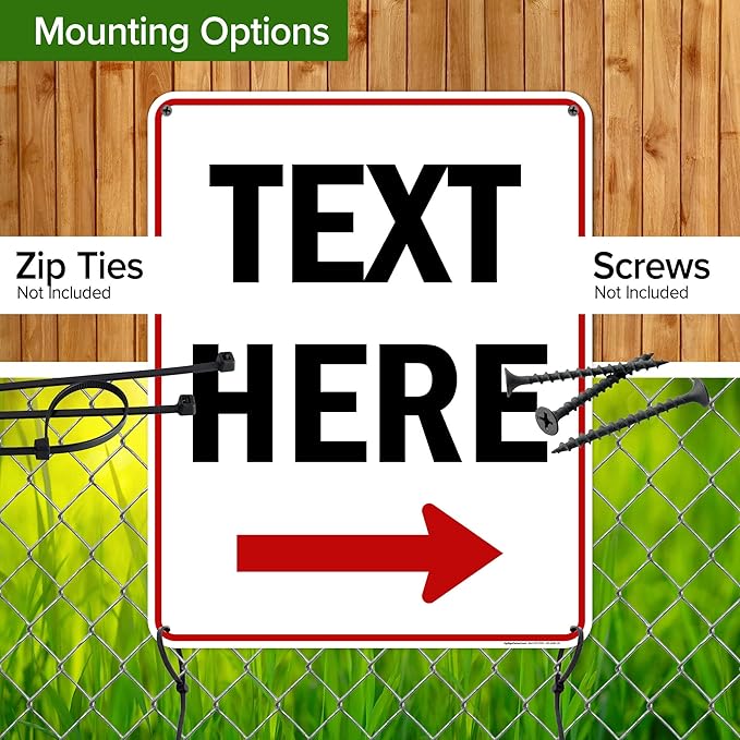 Custom Arrow, Custom Directional Sign, Right Arrow, 24x30 Inches, 55 mil thick - Image 5