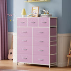 wlive 11 drawer dresser for bedroom, tall chest, side view