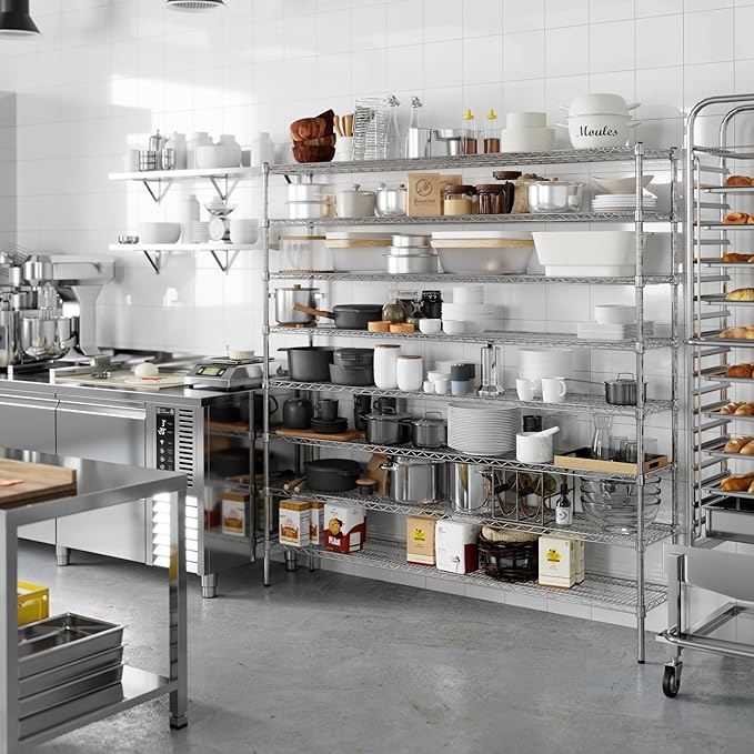 Regal Altair 14" Deep x 72" Wide x 74" Height Wire Shelving Kit | 8-Tier | NSF - Image 4