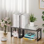 Honiter Desk Shelf for Top of Desk, Wood Desktop Shelf, 2 Tier Adjustable - Image 2