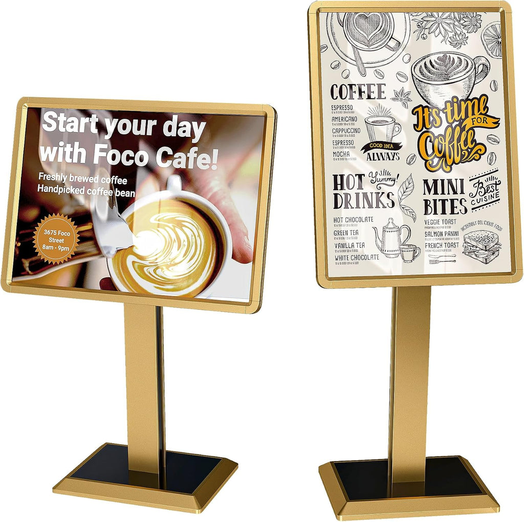 lesolar Display Menu Stand, 21x29 Inch Heavy Duty Aluminum Pedestal Sign Holder