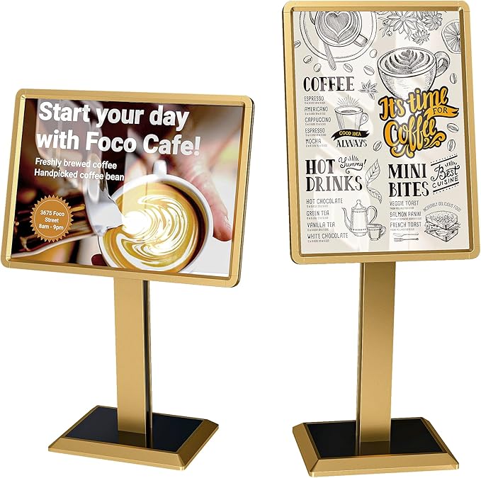 lesolar Display Menu Stand, 21x29 Inch Heavy Duty Aluminum Pedestal Sign Holder by lesolar