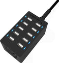 Sabrent 60 Watt 10-Port Family-Sized Desktop USB Rapid Charger. Smart USB Ports by SABRENT