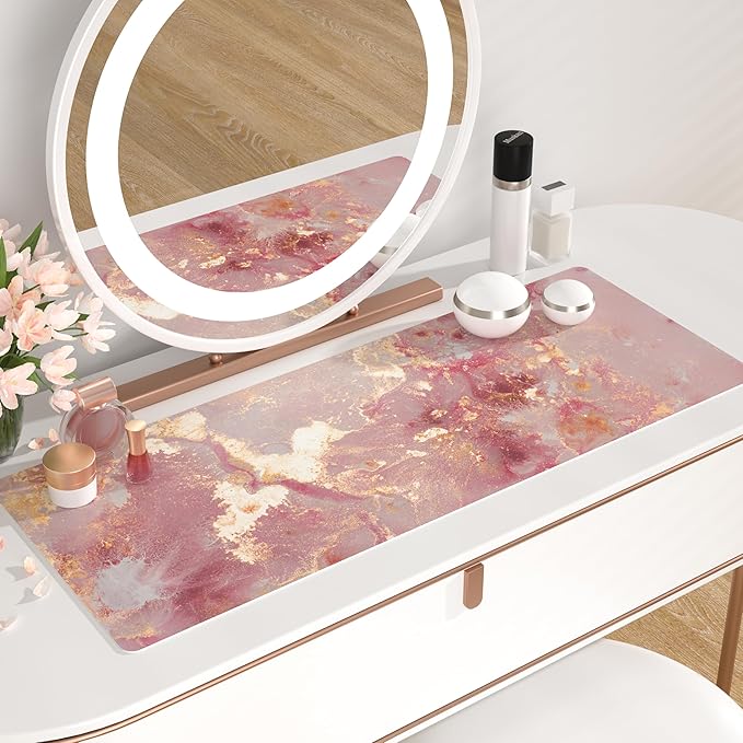 QIYI Large Mouse Pad, Cute Pink Desk Mat - Image 6