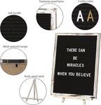 Felt Letter Board with Rustic Vintage Frame and Stand 12x16 inch, Numbers and - Image 3