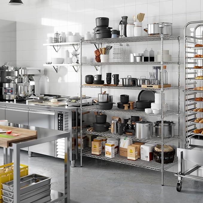Regal Altair 21" Deep x 54" Wide x 74" Height Wire Shelving Kit | 6-Tier | NSF - Image 5