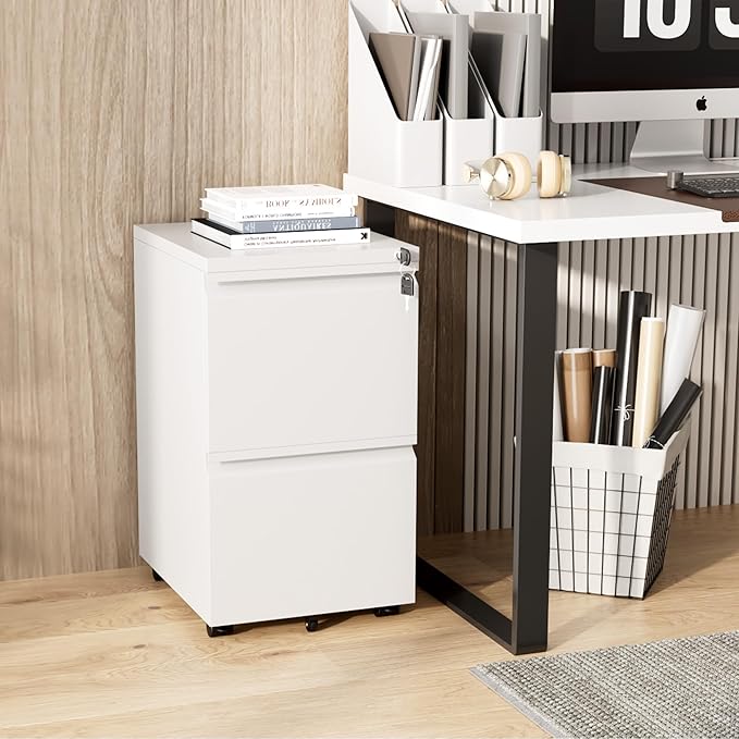 Greenvelly 2 Drawer Mobile File Cabinet - Image 2
