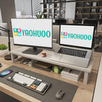 yaohuoo dual monitor stand riser, 39inch large monitor, package contents
