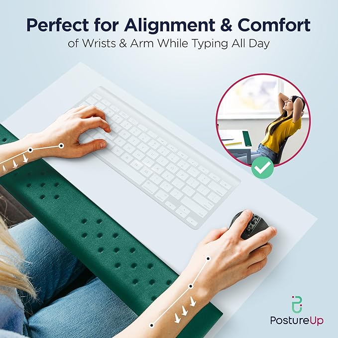 EdgeRest PostureUp L-Shaped Desk Long Wrist Rest Elbow, Forearm & Wrist Comfort - Image 4