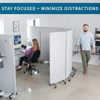 VIVO Freestanding 24 x 66 inch Privacy Panel, Mobile Cubicle Divider, Single 24 - Image 5