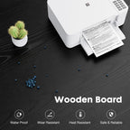 dumos 3 drawer rolling file cabinet, wood printer on a desk or shelf