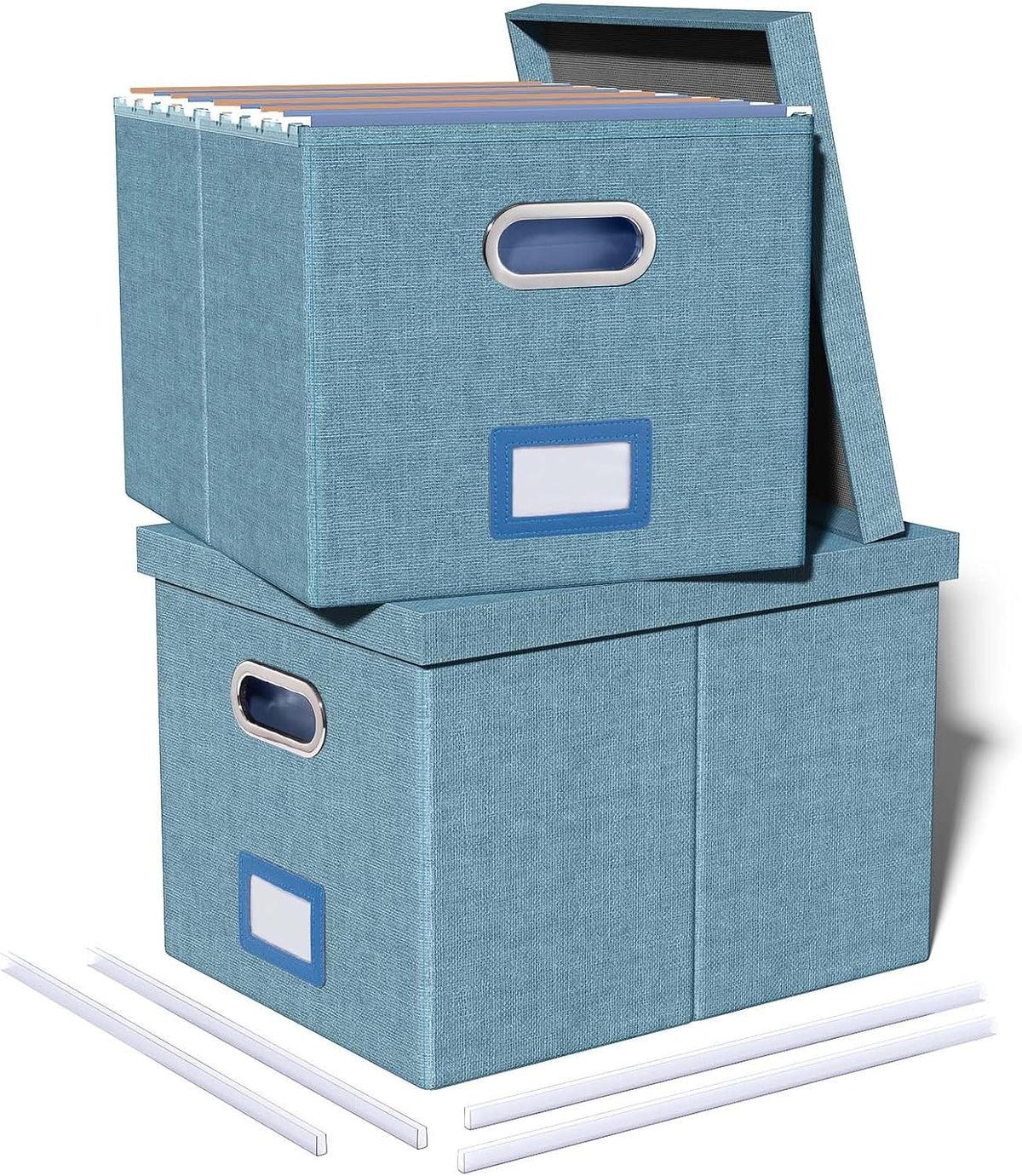 2 Pack File Storage Organizer, Filing Box, Portable File Box