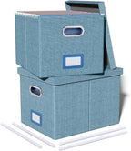 2 Pack File Storage Organizer, Filing Box, Portable File Box by Oterri