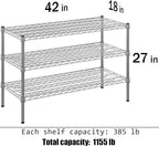Regal Altair 18" Deep x 42" Wide x 27" Height Wire Shelving Kit | 3-Tier | NSF - Image 3