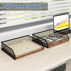 Natwind 2-Tier Stackable Paper Tray, Metal Mesh Desktop Organizer, Paper Sorter - Image 5