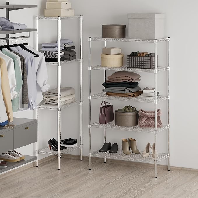 Regal Altair 18" Deep x 36" Wide x 64" Height Wire Shelving Kit | 5-Tier | NSF - Image 7