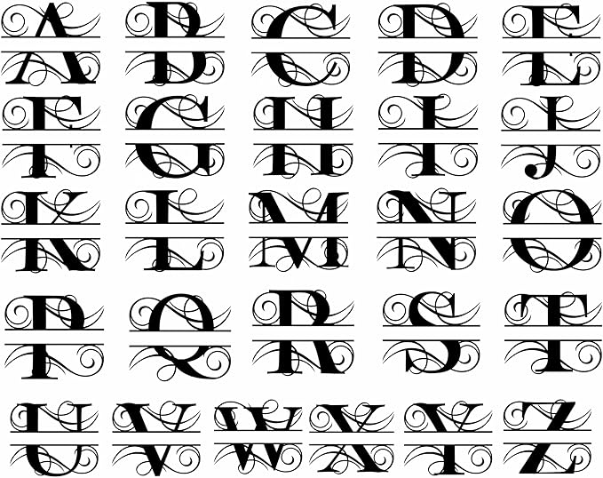 Personalized Metal Name Signs, Split Letter Monogram Wall Decor, Custom Last - Image 5