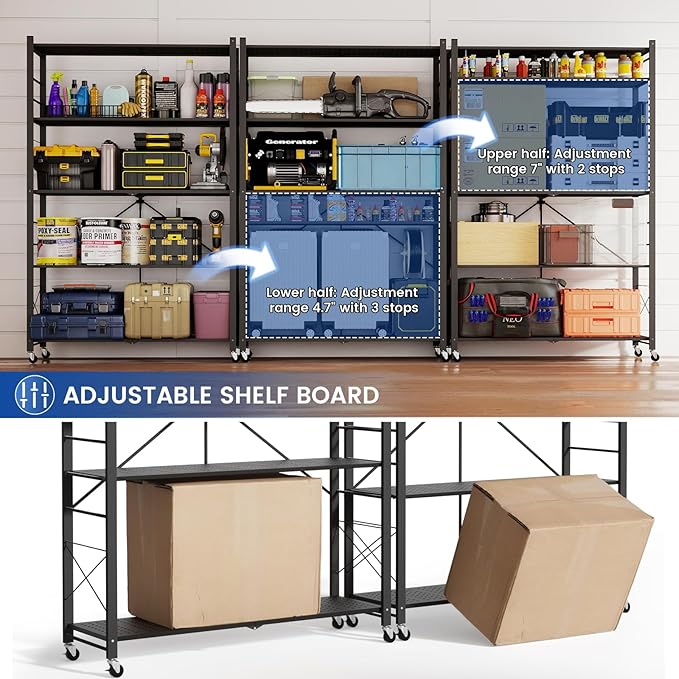 ALANNG 40" W Foldable 5-Tier Storage Shelves - Image 3