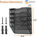Kuntine.B Wall File Organizer Office Hanging Magazine Holder Wall File Organizer - Image 2