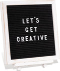 Felt Letter Board with Stand, 10x10 inch Changeable Letterboard and Message by Destop