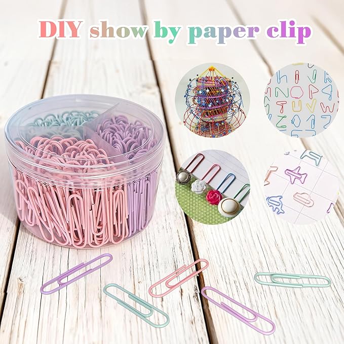 Nustartain Macaron Colored Jumbo Paper Clips, School and Home Use - Image 4