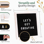 Felt Letter Board with Stand, 10x10 inch Changeable Letterboard and Message - Image 2