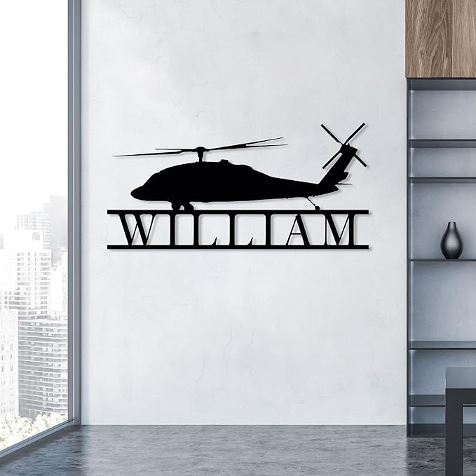 Personalized Metal Airplane Wall Art, Airplane Name Sign, Customized Pilot Name - Image 8