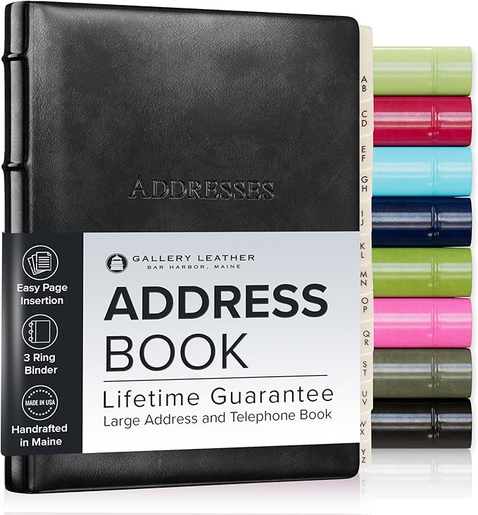 Gallery Leather Large Address Book by GalleryLeather