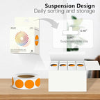 Orange 1 Inch Round Color Coding Labels - Image 4