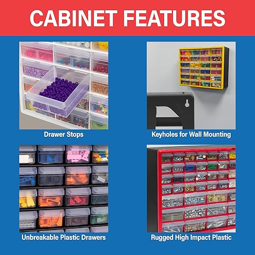 Akro-Mils 24-Drawer Plastic Drawer Storage Cabinet - Image 6
