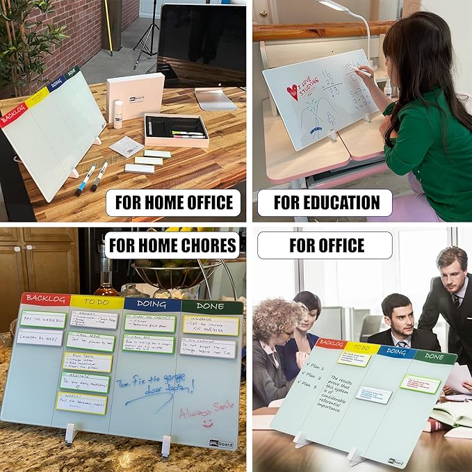 Double Sided Desktop WhiteBoard Kanban Set - Image 5