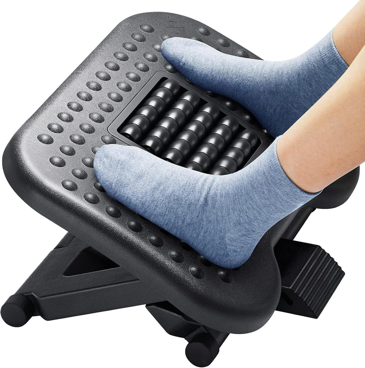 HUANUO Foot Rest for Under Desk at Work, Adjustable Footrest with Massage Tex...