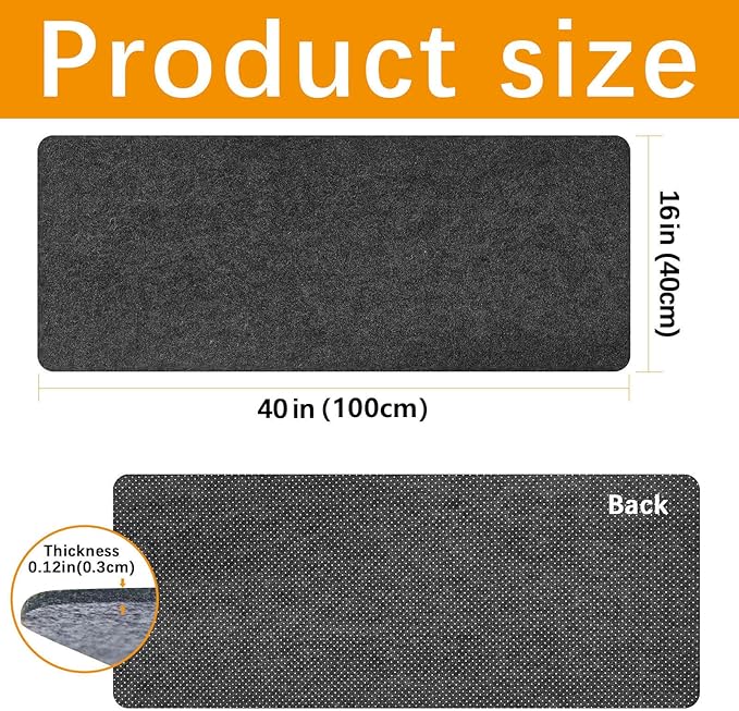 Large Felt Desk mat, Office Computer Desk - Image 2